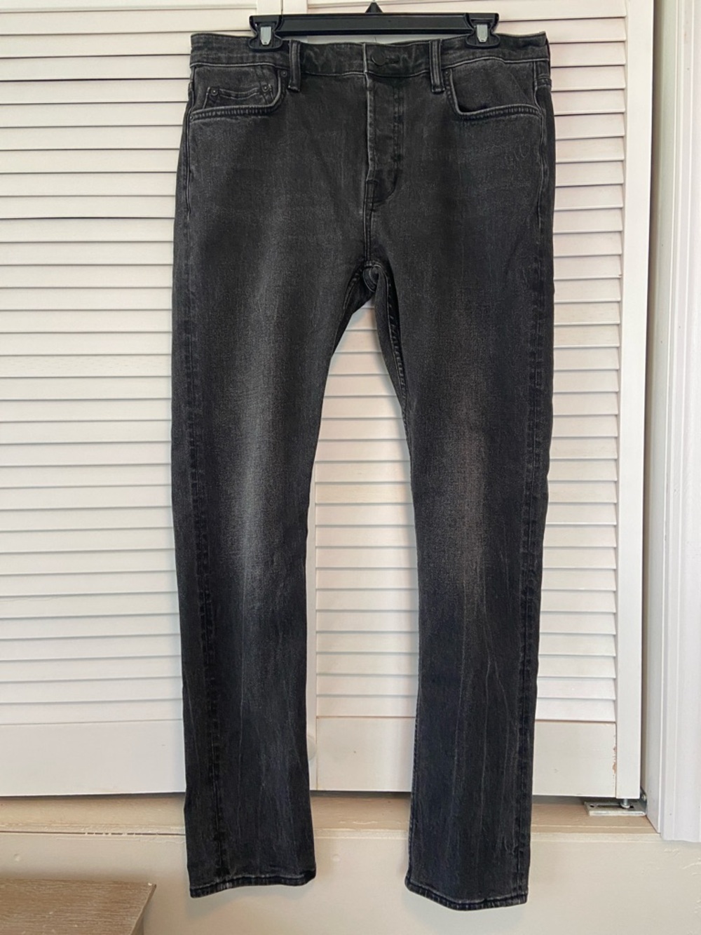 AllSaints Cigarette Men’s 33x32 Washed Black Slim Straight Jeans
